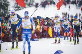 29.01.2023, Les Rousses, France (FRA): Eric Rosjoe (SWE), Jonas Dobler (GER), (l-r)  - FIS world cup cross-country, mass, Les Rousses (FRA). www.nordicfocus.com. © Thibaut/NordicFocus. Every downloaded picture is fee-liable.