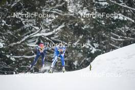 29.01.2023, Les Rousses, France (FRA): Alexandra Lawson (USA), Katri Lylynpera (FIN), (l-r)  - FIS world cup cross-country, mass, Les Rousses (FRA). www.nordicfocus.com. © Thibaut/NordicFocus. Every downloaded picture is fee-liable.