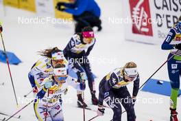 29.01.2023, Les Rousses, France (FRA): Johanna Hagstroem (SWE), Hailey Swirbul (USA), (l-r)  - FIS world cup cross-country, mass, Les Rousses (FRA). www.nordicfocus.com. © Thibaut/NordicFocus. Every downloaded picture is fee-liable.