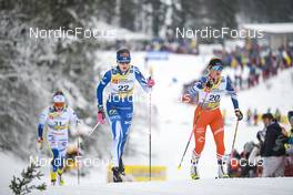 29.01.2023, Les Rousses, France (FRA): Eveliina Piippo (FIN), Katerina Janatova (CZE), (l-r)  - FIS world cup cross-country, mass, Les Rousses (FRA). www.nordicfocus.com. © Authamayou/NordicFocus. Every downloaded picture is fee-liable.