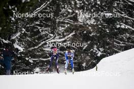 29.01.2023, Les Rousses, France (FRA): Katri Lylynpera (FIN), Alexandra Lawson (USA), (l-r)  - FIS world cup cross-country, mass, Les Rousses (FRA). www.nordicfocus.com. © Thibaut/NordicFocus. Every downloaded picture is fee-liable.