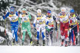 29.01.2023, Les Rousses, France (FRA): Ristomatti Hakola (FIN), Fredrik Andersson (SWE), Mika Vermeulen (AUT), (l-r)  - FIS world cup cross-country, mass, Les Rousses (FRA). www.nordicfocus.com. © Thibaut/NordicFocus. Every downloaded picture is fee-liable.