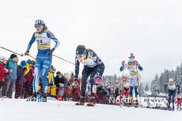 29.01.2023, Les Rousses, France (FRA): Johanna Matintalo (FIN), Rosie Brennan (USA), (l-r)  - FIS world cup cross-country, mass, Les Rousses (FRA). www.nordicfocus.com. © Thibaut/NordicFocus. Every downloaded picture is fee-liable.
