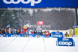 29.01.2023, Les Rousses, France (FRA): Johannes Hoesflot Klaebo (NOR), Iivo Niskanen (FIN), (l-r)  - FIS world cup cross-country, mass, Les Rousses (FRA). www.nordicfocus.com. © Thibaut/NordicFocus. Every downloaded picture is fee-liable.