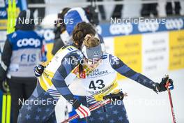 29.01.2023, Les Rousses, France (FRA): Rosie Brennan (USA), Sarah Goble (USA), (l-r)  - FIS world cup cross-country, mass, Les Rousses (FRA). www.nordicfocus.com. © Authamayou/NordicFocus. Every downloaded picture is fee-liable.