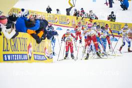 29.01.2023, Les Rousses, France (FRA): Ingvild Flugstad Oestberg (NOR), Jonna Sundling (SWE), (l-r)  - FIS world cup cross-country, mass, Les Rousses (FRA). www.nordicfocus.com. © Thibaut/NordicFocus. Every downloaded picture is fee-liable.