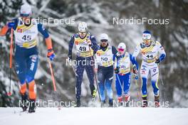 29.01.2023, Les Rousses, France (FRA): Peter Wolter (USA), Viktor Braennmark (SWE), (l-r)  - FIS world cup cross-country, mass, Les Rousses (FRA). www.nordicfocus.com. © Thibaut/NordicFocus. Every downloaded picture is fee-liable.