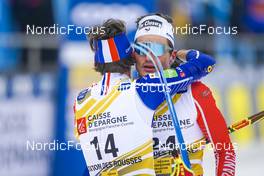 29.01.2023, Les Rousses, France (FRA): Hugo Lapalus (FRA), Theo Schely (FRA), (l-r)  - FIS world cup cross-country, mass, Les Rousses (FRA). www.nordicfocus.com. © Thibaut/NordicFocus. Every downloaded picture is fee-liable.