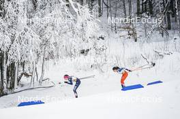 29.01.2023, Les Rousses, France (FRA): Alexandra Lawson (USA), Katerina Razymova (CZE), (l-r)  - FIS world cup cross-country, mass, Les Rousses (FRA). www.nordicfocus.com. © Thibaut/NordicFocus. Every downloaded picture is fee-liable.