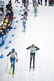 29.01.2023, Les Rousses, France (FRA): Arsi Ruuskanen (FIN), Ben Ogden (USA), (l-r)  - FIS world cup cross-country, mass, Les Rousses (FRA). www.nordicfocus.com. © Authamayou/NordicFocus. Every downloaded picture is fee-liable.