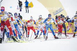 29.01.2023, Les Rousses, France (FRA): Astrid Oeyre Slind (NOR), Emma Ribom (SWE), Krista Parmakoski (FIN), Heidi Weng (NOR), (l-r)  - FIS world cup cross-country, mass, Les Rousses (FRA). www.nordicfocus.com. © Thibaut/NordicFocus. Every downloaded picture is fee-liable.