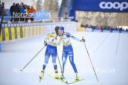 29.01.2023, Les Rousses, France (FRA): Ebba Andersson (SWE), Kerttu Niskanen (FIN), (l-r)  - FIS world cup cross-country, mass, Les Rousses (FRA). www.nordicfocus.com. © Authamayou/NordicFocus. Every downloaded picture is fee-liable.