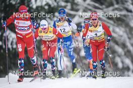 29.01.2023, Les Rousses, France (FRA): Johannes Hoesflot Klaebo (NOR), Didrik Toenseth (NOR), (l-r)  - FIS world cup cross-country, mass, Les Rousses (FRA). www.nordicfocus.com. © Thibaut/NordicFocus. Every downloaded picture is fee-liable.
