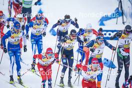 29.01.2023, Les Rousses, France (FRA): Perttu Hyvarinen (FIN), Friedrich Moch (GER), (l-r)  - FIS world cup cross-country, mass, Les Rousses (FRA). www.nordicfocus.com. © Thibaut/NordicFocus. Every downloaded picture is fee-liable.