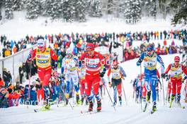 29.01.2023, Les Rousses, France (FRA): Johannes Hoesflot Klaebo (NOR), Paal Golberg (NOR), (l-r)  - FIS world cup cross-country, mass, Les Rousses (FRA). www.nordicfocus.com. © Authamayou/NordicFocus. Every downloaded picture is fee-liable.