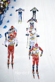 29.01.2023, Les Rousses, France (FRA): Cyril Faehndrich (SUI), Eric Rosjoe (SWE), Simen Hegstad Krueger (NOR), (l-r)  - FIS world cup cross-country, mass, Les Rousses (FRA). www.nordicfocus.com. © Authamayou/NordicFocus. Every downloaded picture is fee-liable.