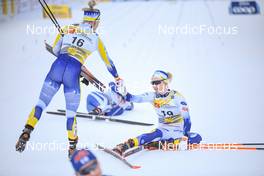 29.01.2023, Les Rousses, France (FRA): Jonna Sundling (SWE), Emma Ribom (SWE), (l-r)  - FIS world cup cross-country, mass, Les Rousses (FRA). www.nordicfocus.com. © Authamayou/NordicFocus. Every downloaded picture is fee-liable.