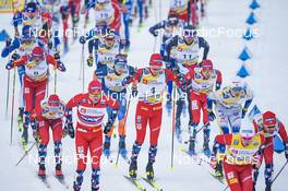 29.01.2023, Les Rousses, France (FRA): Simen Hegstad Krueger (NOR), Didrik Toenseth (NOR), William Poromaa (SWE), (l-r)  - FIS world cup cross-country, mass, Les Rousses (FRA). www.nordicfocus.com. © Thibaut/NordicFocus. Every downloaded picture is fee-liable.