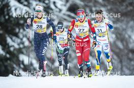 29.01.2023, Les Rousses, France (FRA): Hailey Swirbul (USA), Ragnhild Gloeersen Haga (NOR), (l-r)  - FIS world cup cross-country, mass, Les Rousses (FRA). www.nordicfocus.com. © Thibaut/NordicFocus. Every downloaded picture is fee-liable.