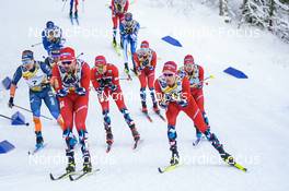 29.01.2023, Les Rousses, France (FRA): Andrew Musgrave (GBR), Paal Golberg (NOR), Sjur Roethe (NOR), (l-r)  - FIS world cup cross-country, mass, Les Rousses (FRA). www.nordicfocus.com. © Thibaut/NordicFocus. Every downloaded picture is fee-liable.