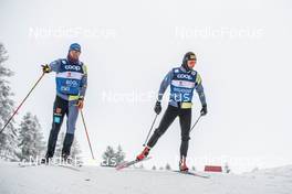 26.01.2023, Les Rousses, France (FRA): Lucas Boegl (GER), Janosch Brugger (GER), (l-r), (l-r)  - FIS world cup cross-country, training, Les Rousses (FRA). www.nordicfocus.com. © Authamayou/NordicFocus. Every downloaded picture is fee-liable.