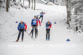 26.01.2023, Les Rousses, France (FRA): Hugo Lapalus (FRA), Jules Lapierre (FRA), (l-r)  - FIS world cup cross-country, training, Les Rousses (FRA). www.nordicfocus.com. © Authamayou/NordicFocus. Every downloaded picture is fee-liable.