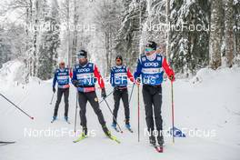 26.01.2023, Les Rousses, France (FRA): Arnaud Chautemps (FRA), Hugo Lapalus (FRA), (l-r)  - FIS world cup cross-country, training, Les Rousses (FRA). www.nordicfocus.com. © Authamayou/NordicFocus. Every downloaded picture is fee-liable.
