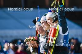 04.02.2023, Toblach, Italy (ITA): Jessie Diggins (USA), Ebba Andersson (SWE), Ingvild Flugstad Oestberg (NOR), (l-r), (l-r) - FIS world cup cross-country, 10km, Toblach (ITA). www.nordicfocus.com. © Modica/NordicFocus. Every downloaded picture is fee-liable.