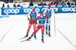 03.02.2023, Toblach, Italy (ITA): Valerio Grond (SUI), Johan Haeggstroem (SWE), (l-r)  - FIS world cup cross-country, individual sprint, Toblach (ITA). www.nordicfocus.com. © Modica/NordicFocus. Every downloaded picture is fee-liable.
