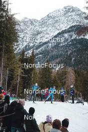 03.02.2023, Toblach, Italy (ITA): Logan Diekmann (USA), Joni Maki (FIN), (l-r)  - FIS world cup cross-country, individual sprint, Toblach (ITA). www.nordicfocus.com. © Modica/NordicFocus. Every downloaded picture is fee-liable.