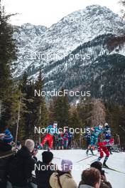 03.02.2023, Toblach, Italy (ITA): Ludek Seller (CZE), James Clugnet (GBR), Even Northug (NOR), (l-r)  - FIS world cup cross-country, individual sprint, Toblach (ITA). www.nordicfocus.com. © Modica/NordicFocus. Every downloaded picture is fee-liable.