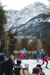 03.02.2023, Toblach, Italy (ITA): Ludek Seller (CZE), James Clugnet (GBR), Even Northug (NOR), (l-r)  - FIS world cup cross-country, individual sprint, Toblach (ITA). www.nordicfocus.com. © Modica/NordicFocus. Every downloaded picture is fee-liable.