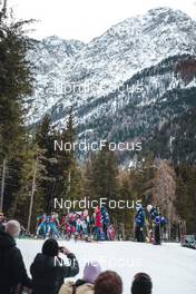 03.02.2023, Toblach, Italy (ITA): Jasmi Joensuu (FIN), Julia Kern (USA), Emma Ribom (SWE), (l-r)  - FIS world cup cross-country, individual sprint, Toblach (ITA). www.nordicfocus.com. © Modica/NordicFocus. Every downloaded picture is fee-liable.