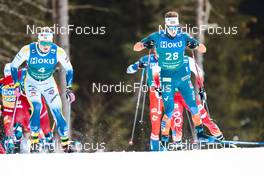 03.02.2023, Toblach, Italy (ITA): Edvin Anger (SWE), James Clugnet (GBR), (l-r)  - FIS world cup cross-country, individual sprint, Toblach (ITA). www.nordicfocus.com. © Modica/NordicFocus. Every downloaded picture is fee-liable.