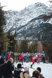 03.02.2023, Toblach, Italy (ITA): Ludek Seller (CZE), Even Northug (NOR), Verneri Suhonen (FIN), Maciej Starega (POL), Johannes Hoesflot Klaebo (NOR), (l-r)  - FIS world cup cross-country, individual sprint, Toblach (ITA). www.nordicfocus.com. © Modica/NordicFocus. Every downloaded picture is fee-liable.