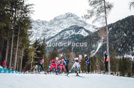03.02.2023, Toblach, Italy (ITA): Laura Gimmler (GER), Lotta Udnes Weng (NOR), Alina Meier (SUI), Maja Dahlqvist (SWE), (l-r)  - FIS world cup cross-country, individual sprint, Toblach (ITA). www.nordicfocus.com. © Modica/NordicFocus. Every downloaded picture is fee-liable.