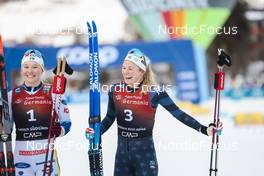 03.02.2023, Toblach, Italy (ITA): Jonna Sundling (SWE), Jessie Diggins (USA), (l-r)  - FIS world cup cross-country, individual sprint, Toblach (ITA). www.nordicfocus.com. © Modica/NordicFocus. Every downloaded picture is fee-liable.
