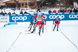 03.02.2023, Toblach, Italy (ITA): Federico Pellegrino (ITA), Edvin Anger (SWE), (l-r)  - FIS world cup cross-country, individual sprint, Toblach (ITA). www.nordicfocus.com. © Modica/NordicFocus. Every downloaded picture is fee-liable.