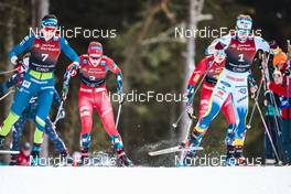 03.02.2023, Toblach, Italy (ITA): Eva Urevc (SLO), Mathilde Myhrvold (NOR), Jonna Sundling (SWE), (l-r)  - FIS world cup cross-country, individual sprint, Toblach (ITA). www.nordicfocus.com. © Modica/NordicFocus. Every downloaded picture is fee-liable.