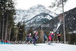 03.02.2023, Toblach, Italy (ITA): Rosie Brennan (USA), Sofie Krehl (GER), Maria Hartz Melling (NOR), (l-r)  - FIS world cup cross-country, individual sprint, Toblach (ITA). www.nordicfocus.com. © Modica/NordicFocus. Every downloaded picture is fee-liable.