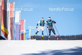 05.02.2023, Toblach, Italy (ITA): Jonna Sundling (SWE), Julia Kern (USA), (l-r)  - FIS world cup cross-country, relay, Toblach (ITA). www.nordicfocus.com. © Modica/NordicFocus. Every downloaded picture is fee-liable.