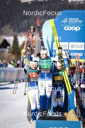 05.02.2023, Toblach, Italy (ITA): Emma Ribom (SWE), Ebba Andersson (SWE), (l-r)  - FIS world cup cross-country, relay, Toblach (ITA). www.nordicfocus.com. © Modica/NordicFocus. Every downloaded picture is fee-liable.