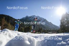 05.02.2023, Toblach, Italy (ITA): Anna Melnik (KAZ), Alexandra Lawson (USA), (l-r)  - FIS world cup cross-country, relay, Toblach (ITA). www.nordicfocus.com. © Modica/NordicFocus. Every downloaded picture is fee-liable.