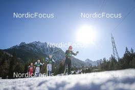 05.02.2023, Toblach, Italy (ITA): Anne Kjersti Kalvaa (NOR), Moa Lundgren (SWE), Ebba Andersson (SWE), Katharina Hennig (GER), (l-r)  - FIS world cup cross-country, relay, Toblach (ITA). www.nordicfocus.com. © Modica/NordicFocus. Every downloaded picture is fee-liable.