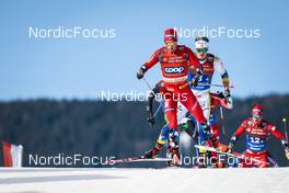 05.02.2023, Toblach, Italy (ITA): Harald Oestberg Amundsen (NOR), Edvin Anger (SWE), (l-r)  - FIS world cup cross-country, relay, Toblach (ITA). www.nordicfocus.com. © Modica/NordicFocus. Every downloaded picture is fee-liable.