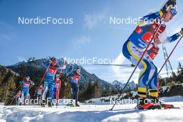 05.02.2023, Toblach, Italy (ITA): Markus Vuorela (FIN), Hunter Wonders (USA), (l-r)  - FIS world cup cross-country, relay, Toblach (ITA). www.nordicfocus.com. © Modica/NordicFocus. Every downloaded picture is fee-liable.