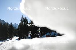 05.02.2023, Toblach, Italy (ITA): Johanna Hagstroem (SWE), Jessie Diggins (USA), (l-r)  - FIS world cup cross-country, relay, Toblach (ITA). www.nordicfocus.com. © Modica/NordicFocus. Every downloaded picture is fee-liable.