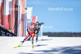 05.02.2023, Toblach, Italy (ITA): Silje Theodorsen (NOR), Sofie Krehl (GER), (l-r)  - FIS world cup cross-country, relay, Toblach (ITA). www.nordicfocus.com. © Modica/NordicFocus. Every downloaded picture is fee-liable.