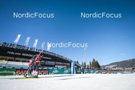 05.02.2023, Toblach, Italy (ITA): Heidi Weng (NOR), Anne Kjersti Kalvaa (NOR), Ingvild Flugstad Oestberg (NOR), Silje Theodorsen (NOR), (l-r)  - FIS world cup cross-country, relay, Toblach (ITA). www.nordicfocus.com. © Modica/NordicFocus. Every downloaded picture is fee-liable.