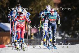 05.02.2023, Toblach, Italy (ITA): Maja Dahlqvist (SWE), Laura Gimmler (GER), (l-r)  - FIS world cup cross-country, relay, Toblach (ITA). www.nordicfocus.com. © Modica/NordicFocus. Every downloaded picture is fee-liable.